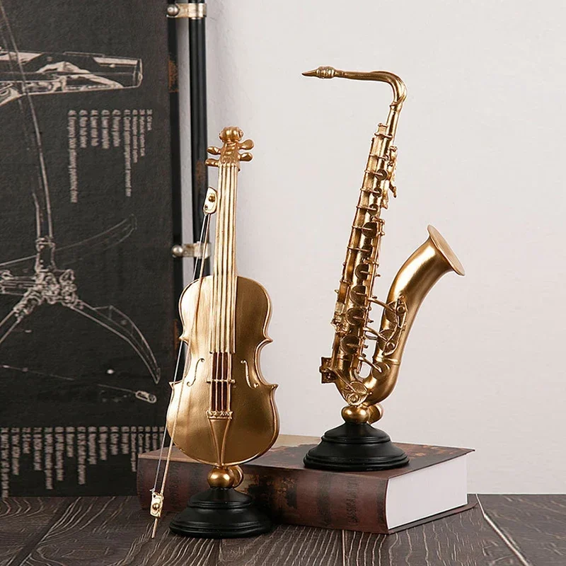 Resin Golden European Instrument Figurines Music Art Violin Model Home Bedroom Decor Ornament Desktop Objects Luxury
Resin Golden European Instrument Figurines Music Art Violin Model Home Bedroom Decor Ornament Desktop Objects Luxury