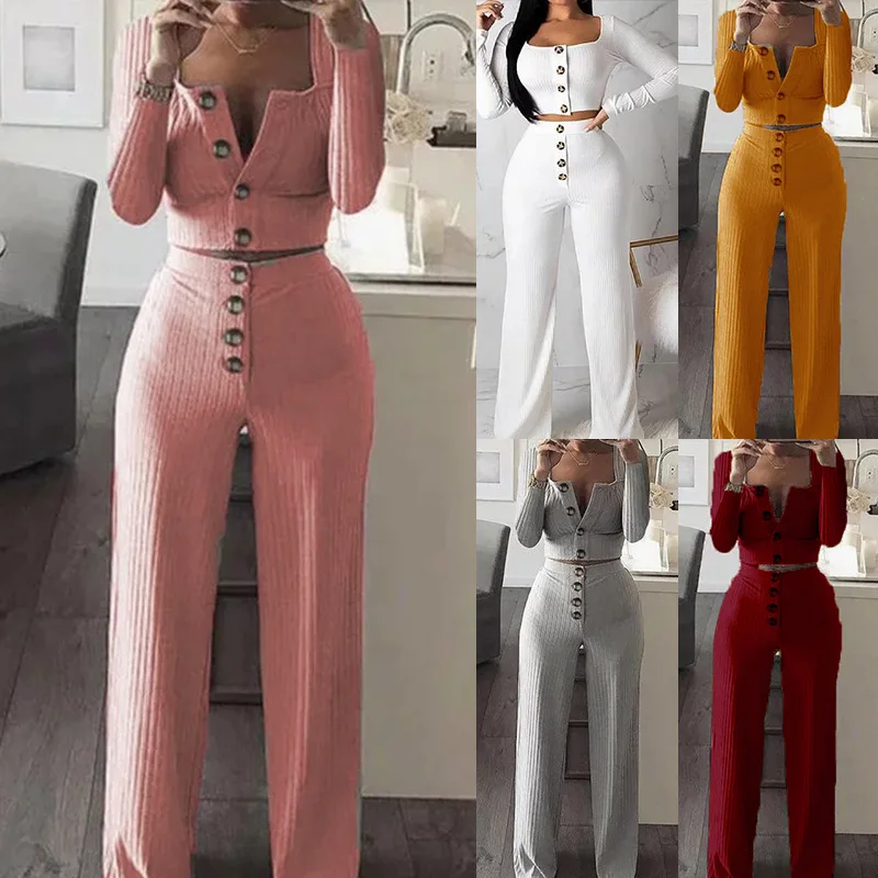 Fashionable European and American women's autumn new lazy and gentle long sleeved cardigan slim fitting button casual set
Fashionable European and American women's autumn new lazy and gentle long sleeved cardigan slim fitting button casual set