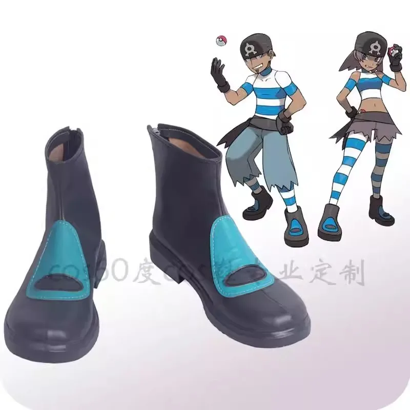 Pocket Mon Team Aqua Cosplay Costume Shoes Black Blue Handmade Faux Leather Boots
Pocket Mon Team Aqua Cosplay Costume Shoes Black Blue Handmade Faux Leather Boots