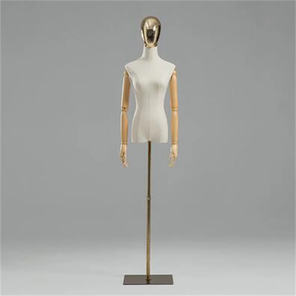 Female Head Half Mannequin Body Metal Base for Wedding Cloting Display Dress,Adjustable Rack,4Style Wooden Arm Fabric Cover,C01
Female Head Half Mannequin Body Metal Base for Wedding Cloting Display Dress,Adjustable Rack,4Style Wooden Arm Fabric Cover,C01