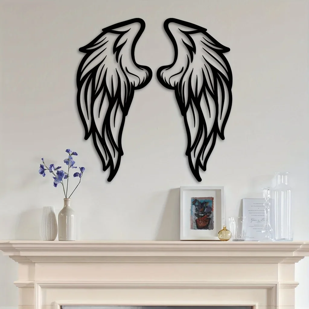 1set/2pcs, Large Metal Angel Wings Wall Sculpture - Indoor/Outdoor Decor for Home, Bedroom, Living Room, Beautiful Room Decor
1set/2pcs, Large Metal Angel Wings Wall Sculpture - Indoor/Outdoor Decor for Home, Bedroom, Living Room, Beautiful Room Decor