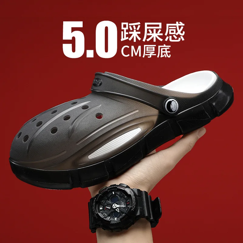 Summer Men's Hole Shoes Jelly Color Lightweight Soft Sole Sandals Large Cross border Outdoor Beach Hole Shoes Men's Slippers
Summer Men's Hole Shoes Jelly Color Lightweight Soft Sole Sandals Large Cross border Outdoor Beach Hole Shoes Men's Slippers