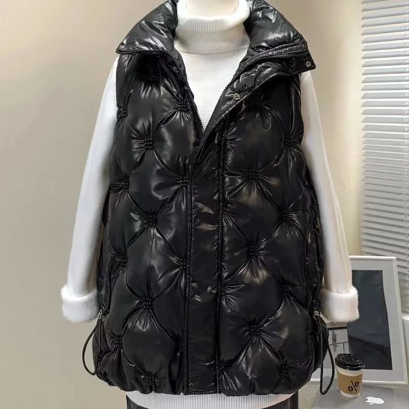 2024 Autumn/Winter Stand-up Collar Down Cotton Women's Sleeveless Vest Coat Foreign Aura Comfortable Female Tank Top Jacket
2024 Autumn/Winter Stand-up Collar Down Cotton Women's Sleeveless Vest Coat Foreign Aura Comfortable Female Tank Top Jacket