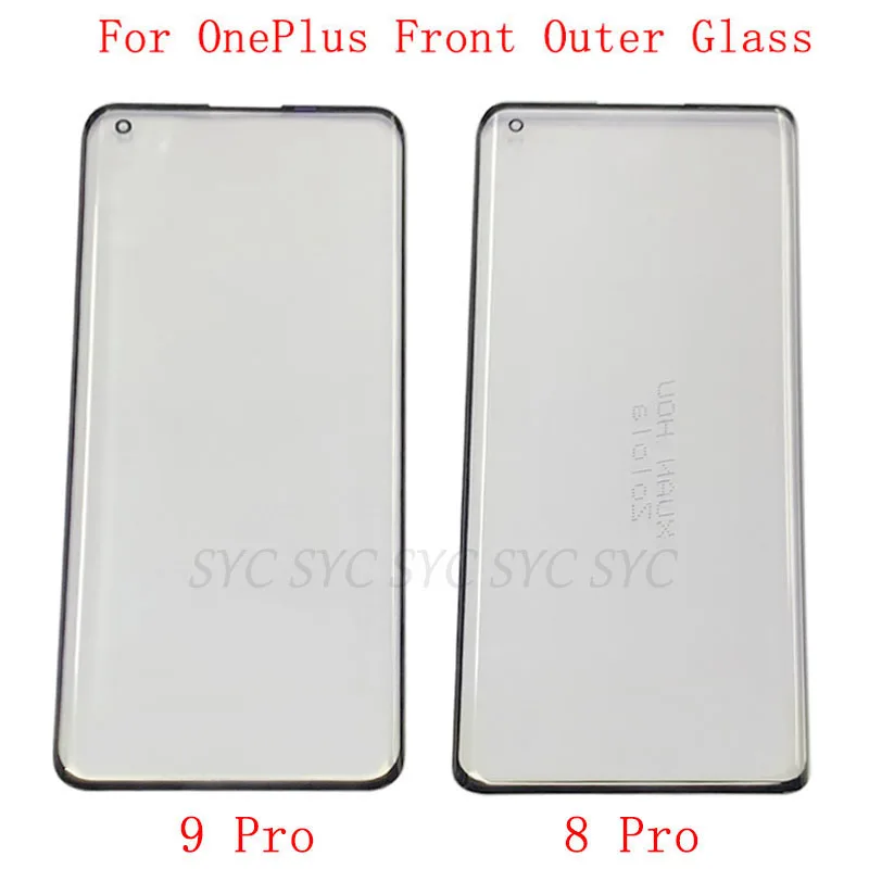 

Front Outer Glass Lens Touch Panel Cover For OnePlus 8 Pro 7 9 Pro Glass Lens with OCA Replacement Repair Parts