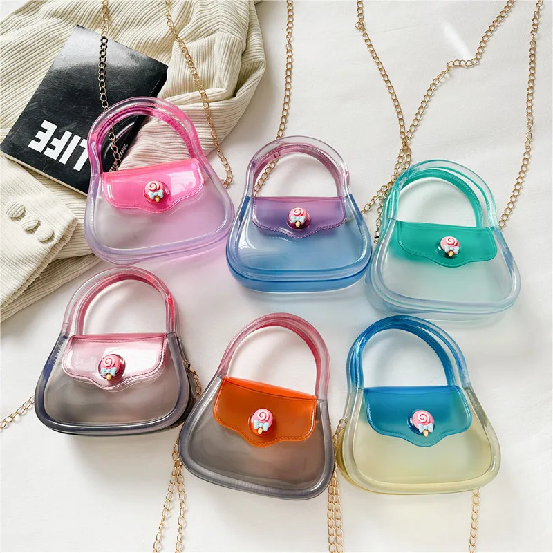 

Cheap Mini Bags Bolsa Pvc Transparent Gift Cute Clear Chain Sling Ladies Shoulder Bag Small Jelly Purse With Handle For Women