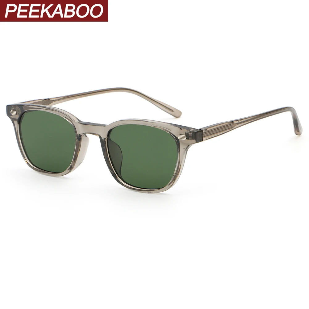 

Peekaboo brown green small frame sunglasses for men CP acetate uv400 square sun glasses for women unisex 2024 fashion male