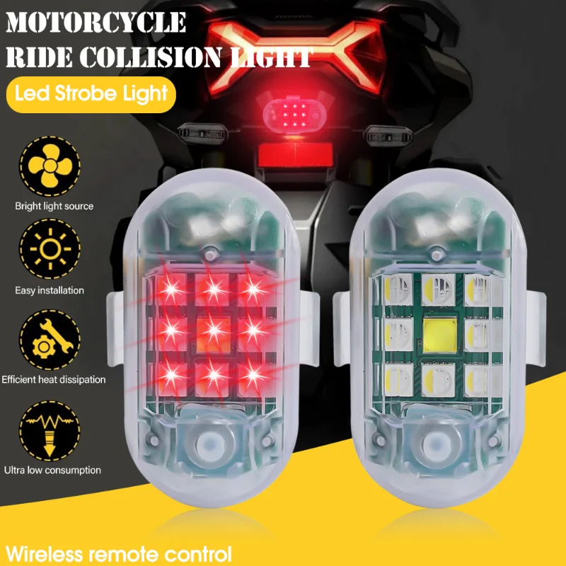 Wireless Remote Control LED Strobe Light for Motorcycle Car Bike Anti-collision Warn Lamp Flash Indicator Waterproof Lights
Wireless Remote Control LED Strobe Light for Motorcycle Car Bike Anti-collision Warn Lamp Flash Indicator Waterproof Lights