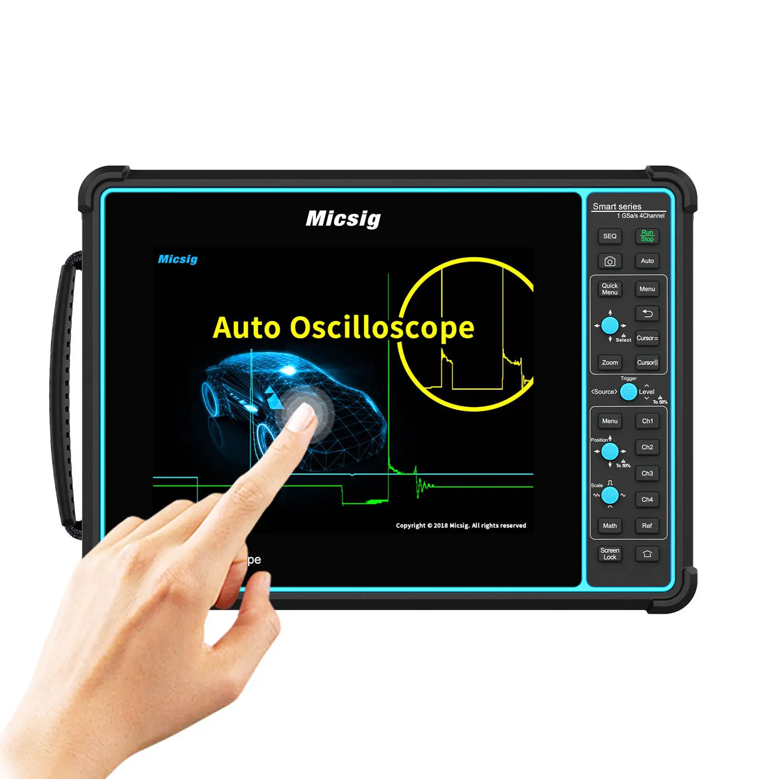 Micsig SATO2002 Portable Oscilloscope 200MHz 1GSa/s 2 Channels Automotive Oscilloscope Tablet Compact Supports Touch Screen
Micsig SATO2002 Portable Oscilloscope 200MHz 1GSa/s 2 Channels Automotive Oscilloscope Tablet Compact Supports Touch Screen