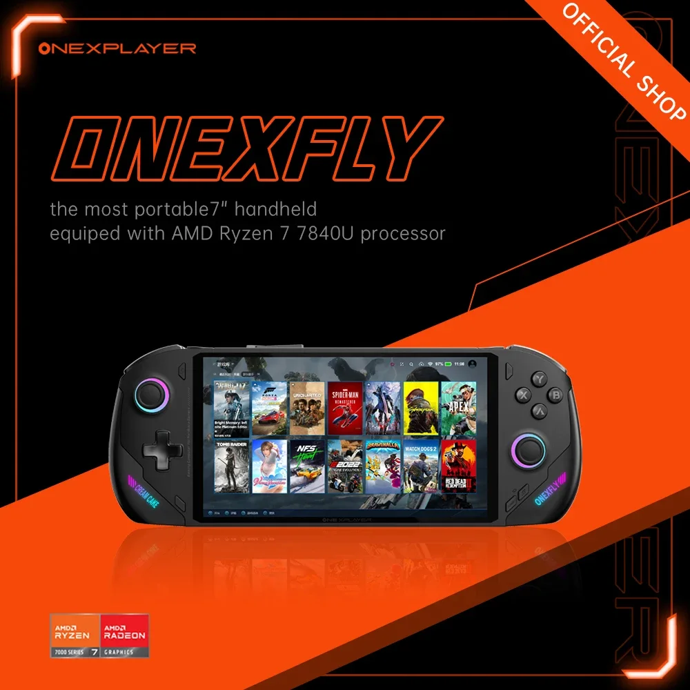 

OneXPlayer ONEXFLY AMD 7840U PC Handheld Game Laptop 120Hz IPS 1920*1080 Screen 7" Mini Game Console 3 in 1 Computer Windows 11