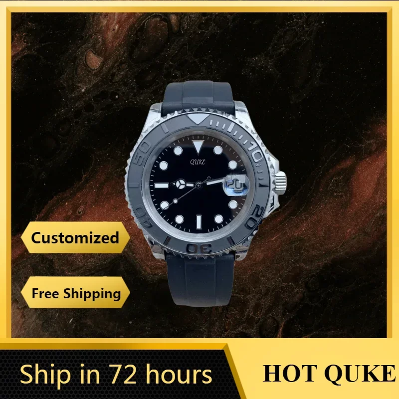 42mm Men's Mechanical Watch Waterproof Miyota 8215 Movement Ceramics Bezel Black Dail Slidable Clasp Rubber Strap Sliver Case
42mm Men's Mechanical Watch Waterproof Miyota 8215 Movement Ceramics Bezel Black Dail Slidable Clasp Rubber Strap Sliver Case