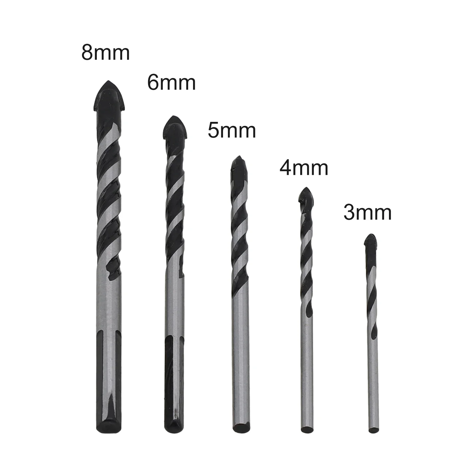 5PCS Triangular Tungsten Carbide Drill Bit For Porcelain Concrete Wall Glass Hole Opener Black Cutter Nail Metal Drill 3-8mm
5PCS Triangular Tungsten Carbide Drill Bit For Porcelain Concrete Wall Glass Hole Opener Black Cutter Nail Metal Drill 3-8mm