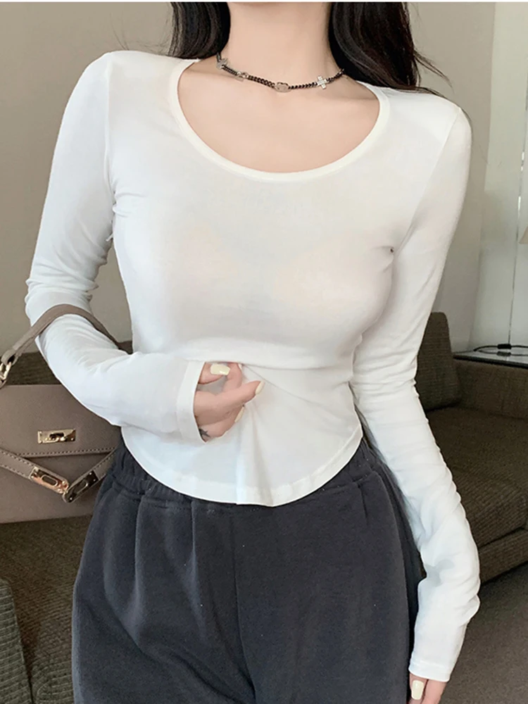 Cotton T Shirt Women Clothes Basic Tshirts Sexy Slim Korean Fashion Y2k Crop Tops Female Long Sleeve Tee Shirt Femme 2023 Summer
Cotton T Shirt Women Clothes Basic Tshirts Sexy Slim Korean Fashion Y2k Crop Tops Female Long Sleeve Tee Shirt Femme 2023 Summer