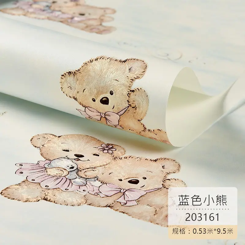 New Children Cartoon Bear Teddy Non-Woven Wallpaper Powder Pink Blue Wall Paper Baby Boy Girl Room Home Decor Wall Roll Embossed
New Children Cartoon Bear Teddy Non-Woven Wallpaper Powder Pink Blue Wall Paper Baby Boy Girl Room Home Decor Wall Roll Embossed