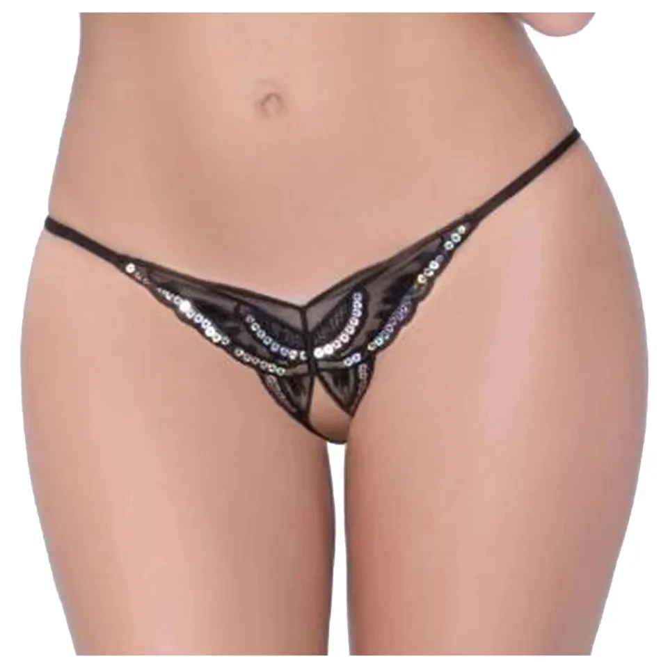 Sexy Lingerie Womens Panties Lace Sequins Embroidery Open Crotch Briefs Thong Transparent T Pants Underwear Ladies Pantys
Sexy Lingerie Womens Panties Lace Sequins Embroidery Open Crotch Briefs Thong Transparent T Pants Underwear Ladies Pantys