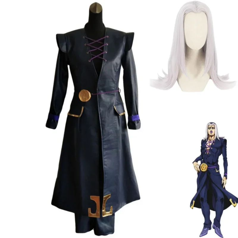 Anime JOO's Bizarre Adventure Golden Wind Lion Abbacchio Cosplay Costume Wig PU Long Coat Cloak Man Halloween Suit
Anime JOO's Bizarre Adventure Golden Wind Lion Abbacchio Cosplay Costume Wig PU Long Coat Cloak Man Halloween Suit