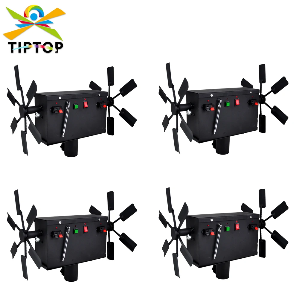 TIPTOP Double Wheels Powder Tube Remote Controller Audio Tripod Support Windmill Holder Rotation Wing Stage Effect x 4
TIPTOP Double Wheels Powder Tube Remote Controller Audio Tripod Support Windmill Holder Rotation Wing Stage Effect x 4