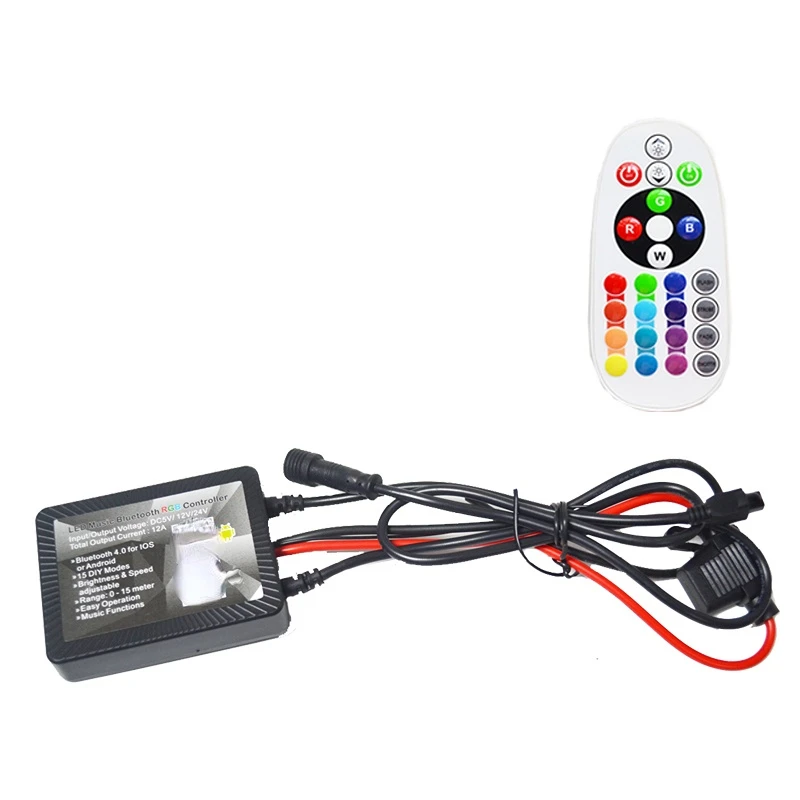 Dc12v waterproof Ip 68 Cell phone APP LED Music RGB Controller 4.0 for Motorcycle or Auto
Dc12v waterproof Ip 68 Cell phone APP LED Music RGB Controller 4.0 for Motorcycle or Auto