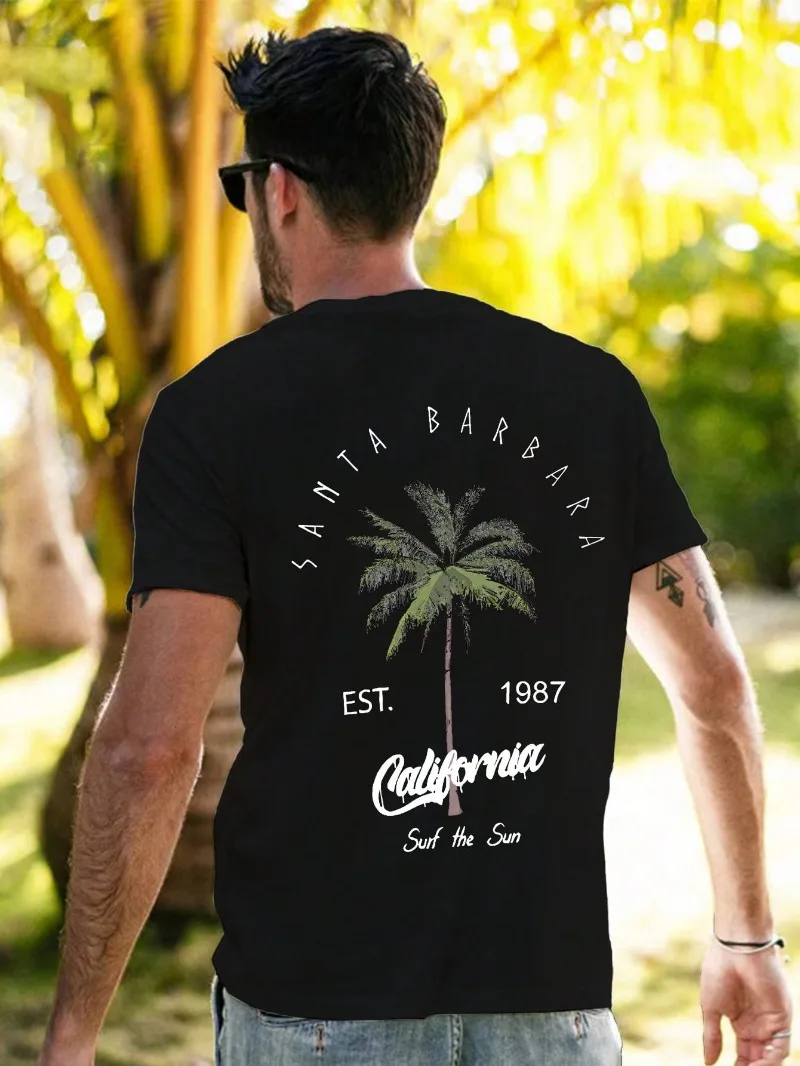 Men's T-shirt Handsome Casual Round Neck Short Sleeve Coconut Graphic & Letter Print Summer New All-match Family Men's Wear
Men's T-shirt Handsome Casual Round Neck Short Sleeve Coconut Graphic & Letter Print Summer New All-match Family Men's Wear