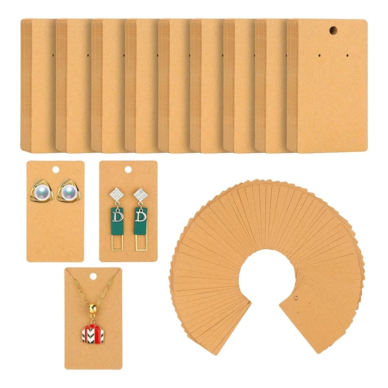 

350Pcs Earring Display Cards - 3.5 X 1.96 Inches Sturdy Earring Cards For Earrings Necklace Jewelry Displaying Easy Install