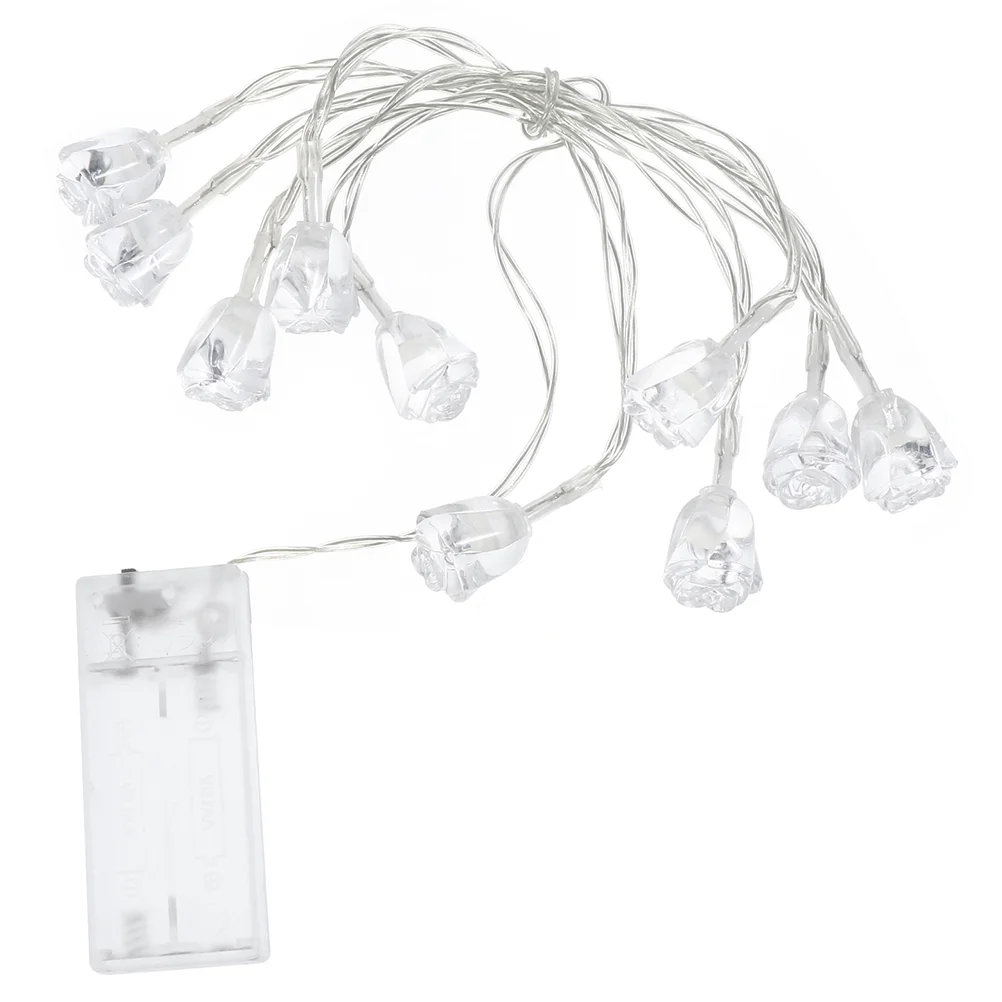 

Rose String Lights Interior Decorations for House Valentine's Day Roses Upholstery Trim Hanging Electronic Component