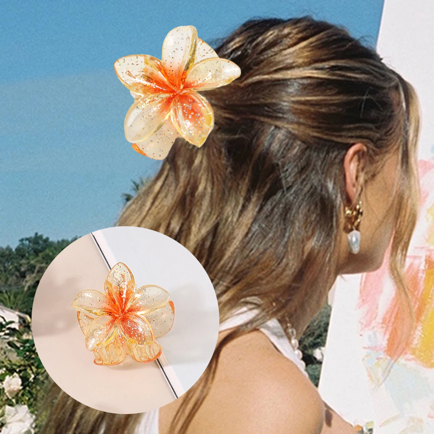New Gradient Flower Acrylic Hair Clip For Women Girls Sweet Hairpins Hair Claws Crab Clamp Barrettes Hair Accessories
New Gradient Flower Acrylic Hair Clip For Women Girls Sweet Hairpins Hair Claws Crab Clamp Barrettes Hair Accessories