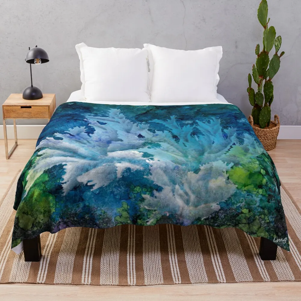 Коралловый риф, декоративное одеяло, винтажное одеяло, клетка на диван
Коралловый риф, декоративное одеяло, винтажное одеяло, клетка на диван