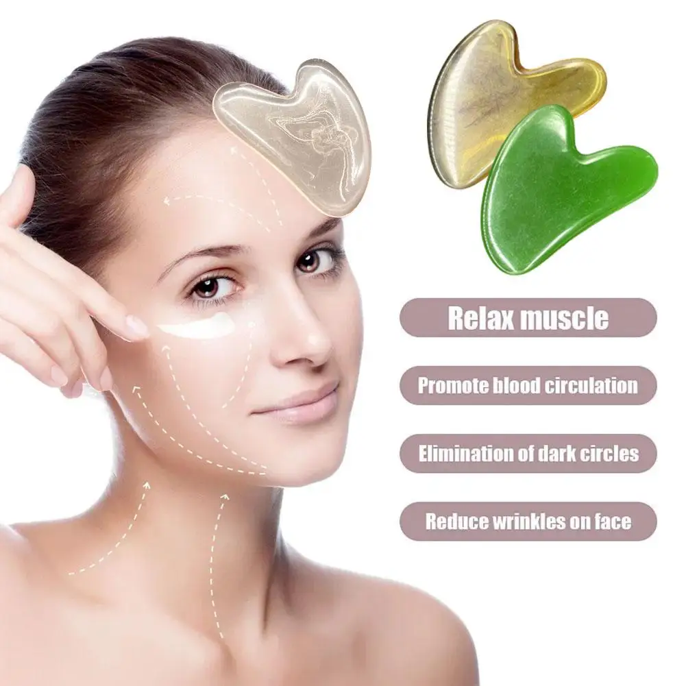 

Massage Natural Stone Jade Scraper Facial Gua Sha SPA Neck Massager For Face Lifting Wrinkle Remover Beauty Healty T N8T3