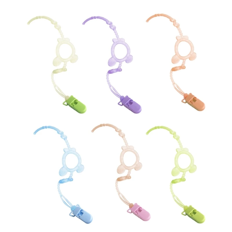 

Baby Anti-drop Chain Soft Silicone Pacifier Clip Infant Soother Chain Clip for Water Cup Milk Bottle Toy Hanging Rope 69HE