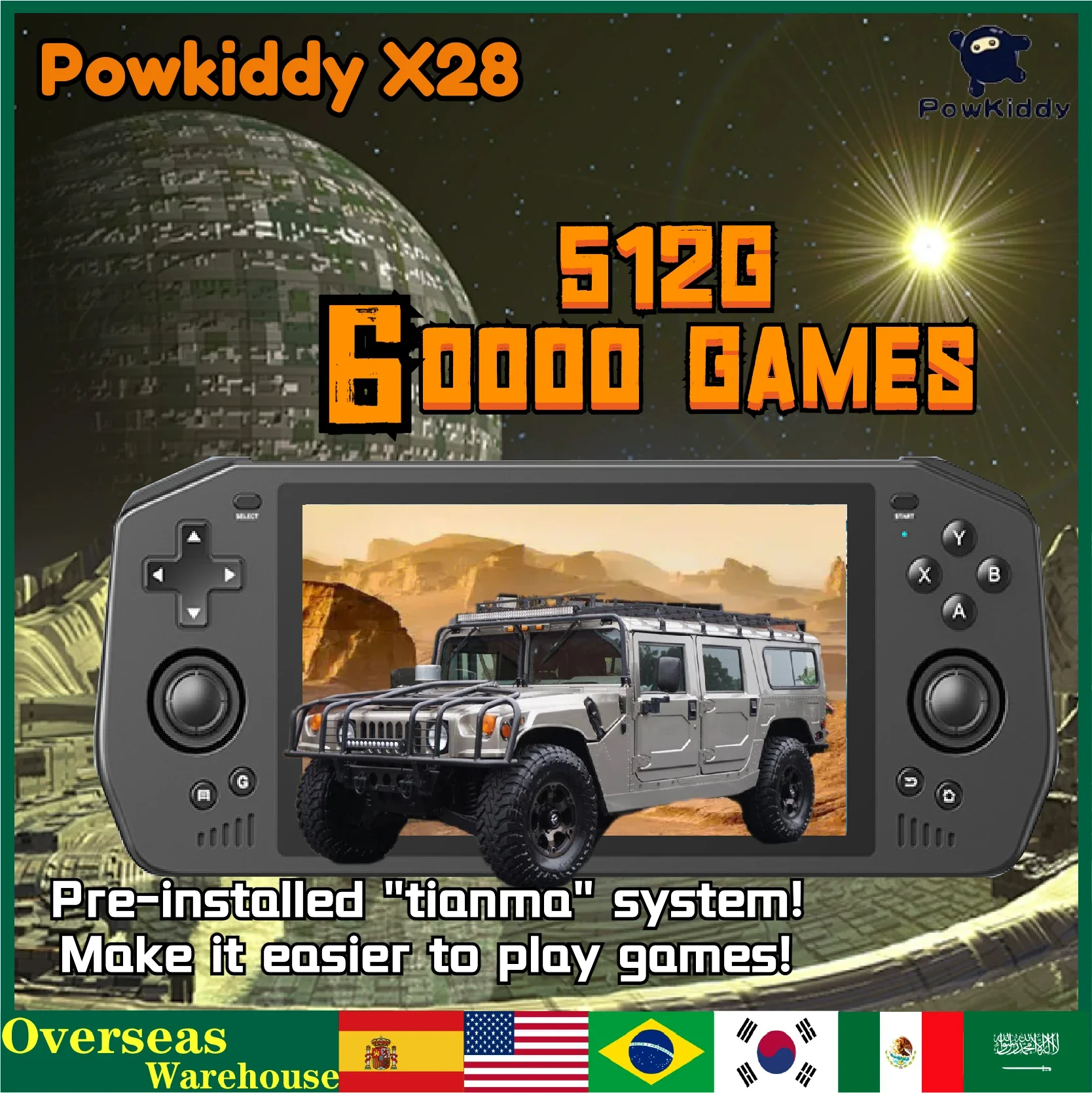 POWKIDDY X28 POWKIDDY X55 Retro Handheld Game Console 512G 60000 Games Android 11 Unisoc Tiger T618 5.5 Inch Touch IPS Screen
POWKIDDY X28 POWKIDDY X55 Retro Handheld Game Console 512G 60000 Games Android 11 Unisoc Tiger T618 5.5 Inch Touch IPS Screen
