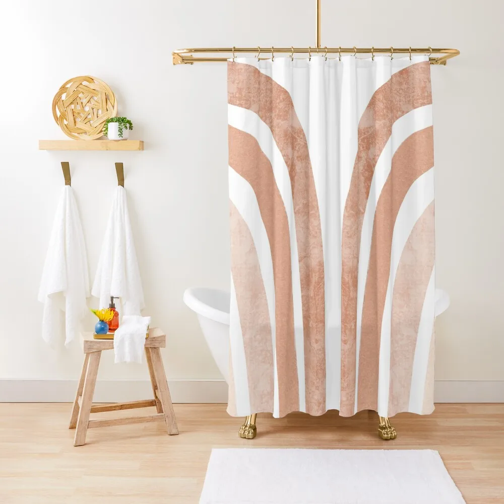 

Earthy boho Rainbow lines Shower Curtain Set For Bathroom Shower Set For Bathroom Shower Bath Bathroom Decor Curtain