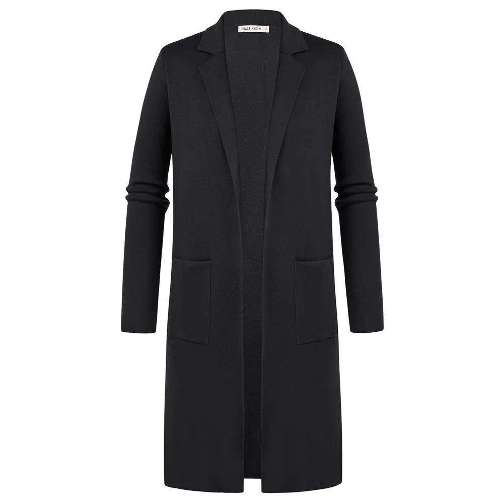 GK Women Jackets Coats Lapel Collar Knitted Cardigan Long Sleeve Open Front Mid-Thigh Length Sweater Casual Winter Korean Coat
GK Women Jackets Coats Lapel Collar Knitted Cardigan Long Sleeve Open Front Mid-Thigh Length Sweater Casual Winter Korean Coat