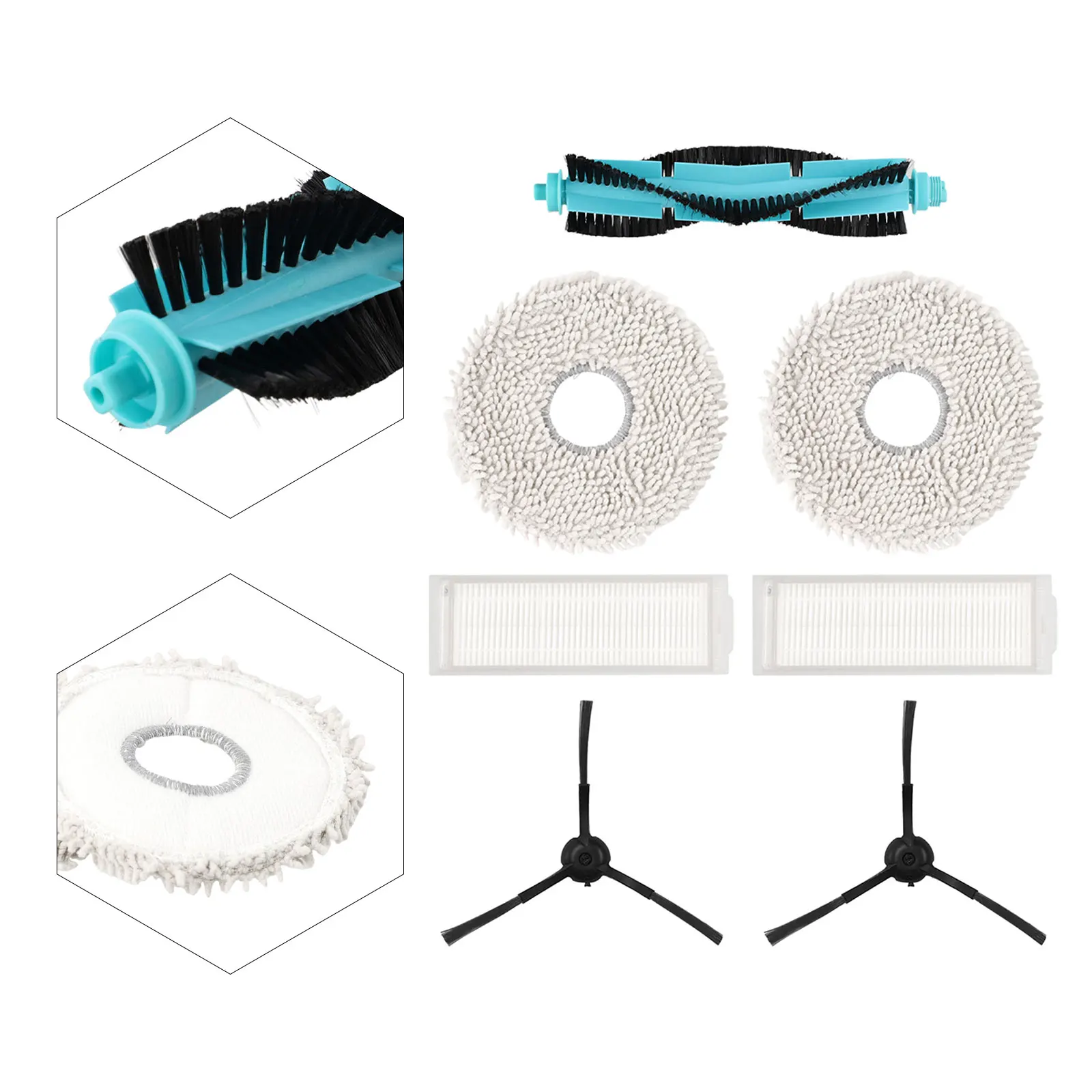 Ensure Optimal Cleaning Performance Replacement Set for Cecotec For Conga 11090 Spin Main SIde Brush Filter Mop Cloth
Ensure Optimal Cleaning Performance Replacement Set for Cecotec For Conga 11090 Spin Main SIde Brush Filter Mop Cloth