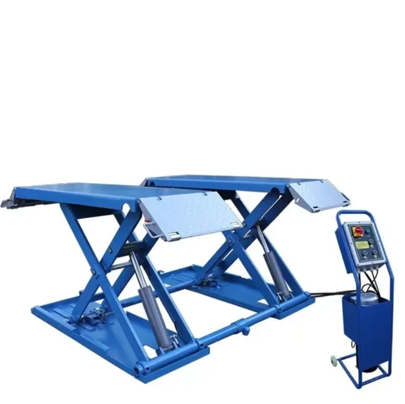 

1.2m Mobile Hydraulic Scissor Car Lift Mid Rise Double Cylinder Hydraulic Lifter Middle Size 3T Movable Car Lift