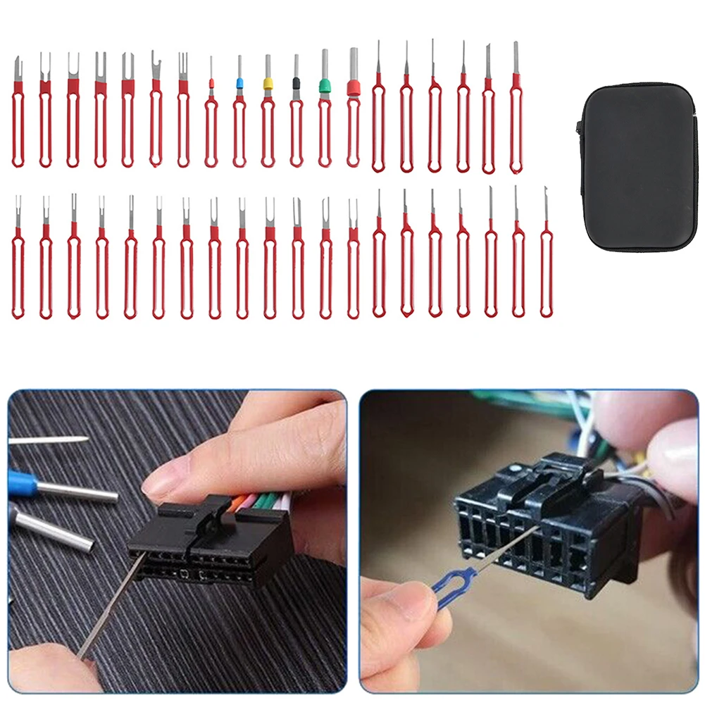 39Pcs Wire Terminal Removal Tool Kit Depinning Electrical Connector Pin Removal 301 Stainless Steel Universal Car Accessproes
39Pcs Wire Terminal Removal Tool Kit Depinning Electrical Connector Pin Removal 301 Stainless Steel Universal Car Accessproes