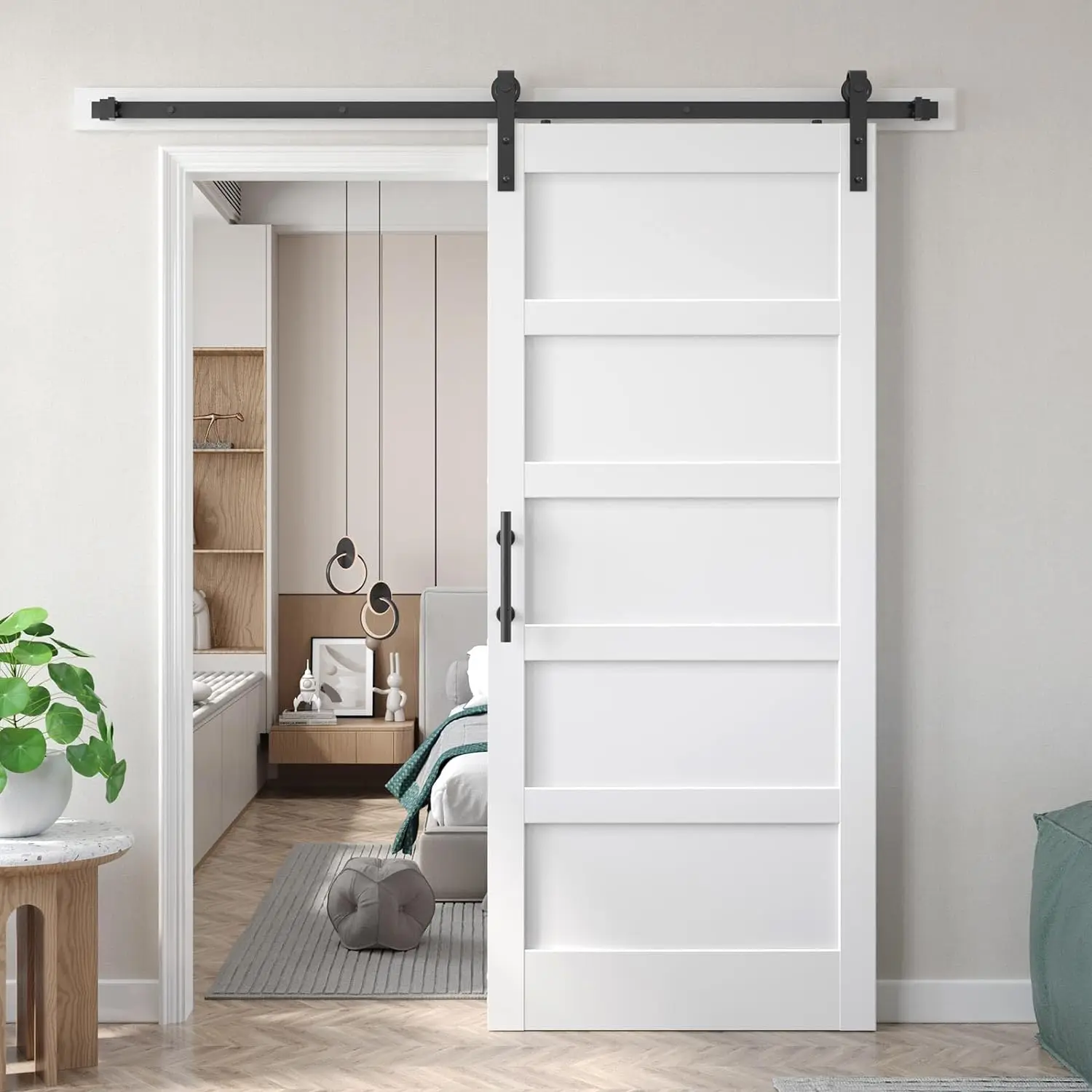 Fredbeck 36x84 дюйма белая дверь сарая с 6.6FT комплектом оборудования для раздвижных дверей и ручкой, твердая, МДФ, ПВХ поверхность, сборка своими руками
Fredbeck 36x84 дюйма белая дверь сарая с 6.6FT комплектом оборудования для раздвижных дверей и ручкой, твердая, МДФ, ПВХ поверхность, сборка своими руками