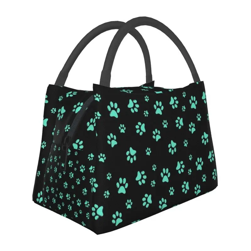 Custom Aqua Dog Paw Print Pattern Cute Lunch Bag Men Women Warm Cooler Insulated Lunch Boxes for Office Travel
Custom Aqua Dog Paw Print Pattern Cute Lunch Bag Men Women Warm Cooler Insulated Lunch Boxes for Office Travel