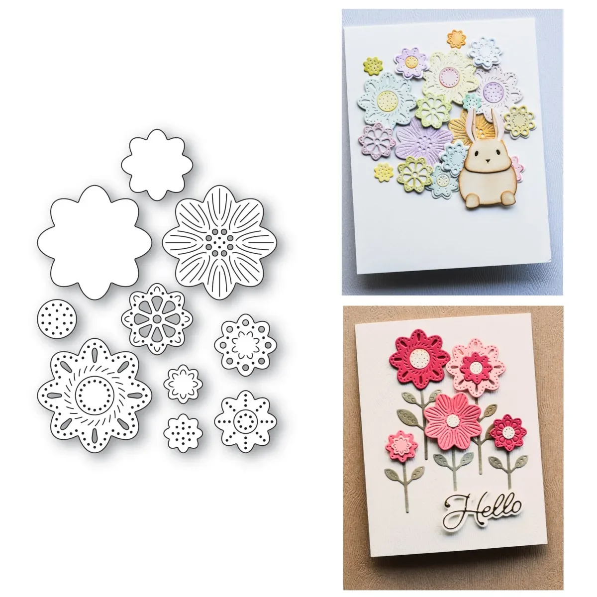 

Nordic Flower Heads Metal Cutting Dies For Decorating Scrapbook Diy Paper Card Album Mould Embossing Craft 2024 New Arrivals
