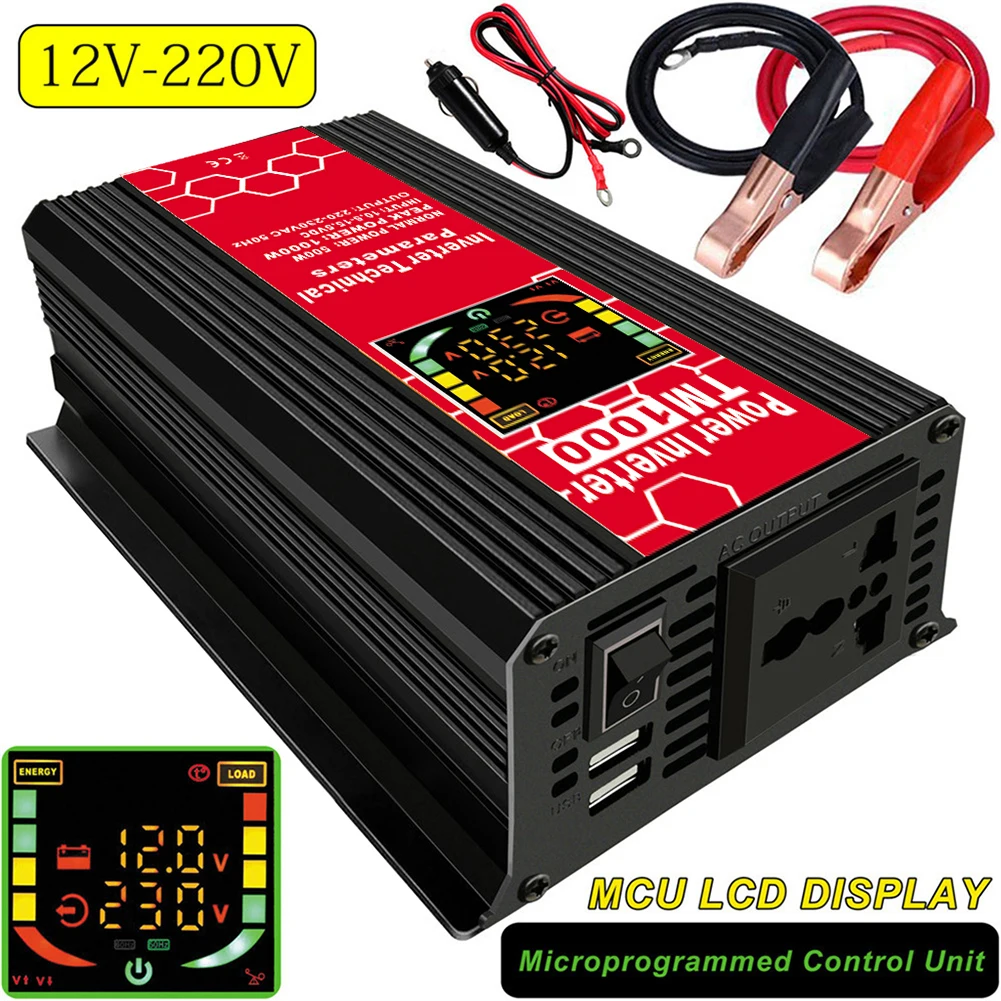 Car Converter Car Power Inverter Car 1000W Peaks Power 500W DC12V To AC110/220V Modified Sine Wave Breast Pump
Car Converter Car Power Inverter Car 1000W Peaks Power 500W DC12V To AC110/220V Modified Sine Wave Breast Pump