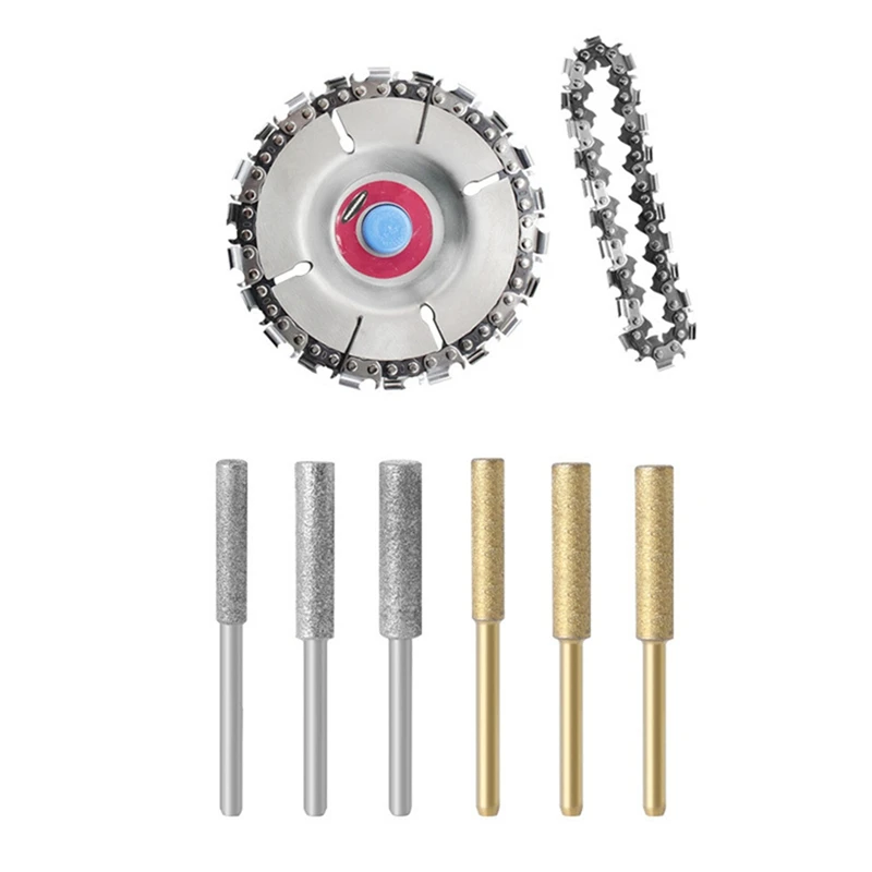 Angle Grinder Woodworking Chain Saw Disc Kit Chainsaw Grinding Head Wood Slotting 4 Inch Woodworking Chain Saw Disc Set Kit
Angle Grinder Woodworking Chain Saw Disc Kit Chainsaw Grinding Head Wood Slotting 4 Inch Woodworking Chain Saw Disc Set Kit