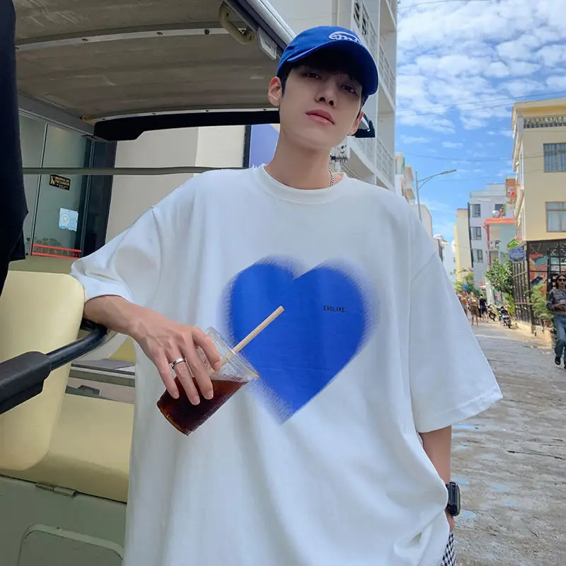 Pure cotton Hong Kong style printed short-sleeved T-shirt for male students loose and versatile trendy summer half-sleeved ins
Pure cotton Hong Kong style printed short-sleeved T-shirt for male students loose and versatile trendy summer half-sleeved ins