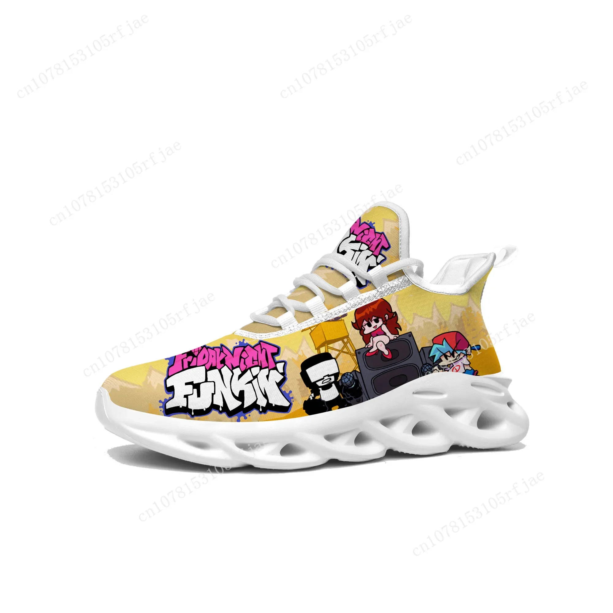 Funkin Cartoon Night Game Friday Flats Sneakers Men Women Teenager Sports Running Shoes High Quality Custom Built Lace Up Shoes
Funkin Cartoon Night Game Friday Flats Sneakers Men Women Teenager Sports Running Shoes High Quality Custom Built Lace Up Shoes