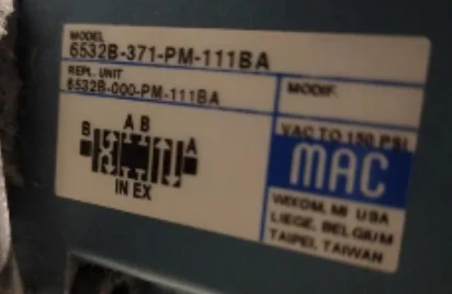 MAC Solenoid Valve 6532B-371-PM-111BA Original Genuine Free Shipping Bargaining Order
MAC Solenoid Valve 6532B-371-PM-111BA Original Genuine Free Shipping Bargaining Order