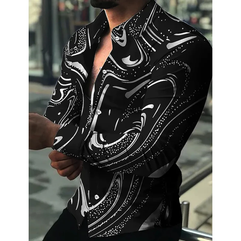 Luxury Fashion Men Shirts Casual Turn-down Collar Buttoned Shirt Streamlined Print Long Sleeve Tops Mens Clothing Beach Cardigan
Luxury Fashion Men Shirts Casual Turn-down Collar Buttoned Shirt Streamlined Print Long Sleeve Tops Mens Clothing Beach Cardigan
