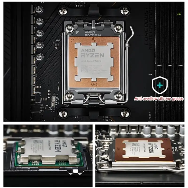 Advanced AM5 CPU Contact Frame AM5 Anti-Bending Contact Frame for AMD 7950X,7900X,7700X,7600X Anti-Warping CPU Cooler
Advanced AM5 CPU Contact Frame AM5 Anti-Bending Contact Frame for AMD 7950X,7900X,7700X,7600X Anti-Warping CPU Cooler