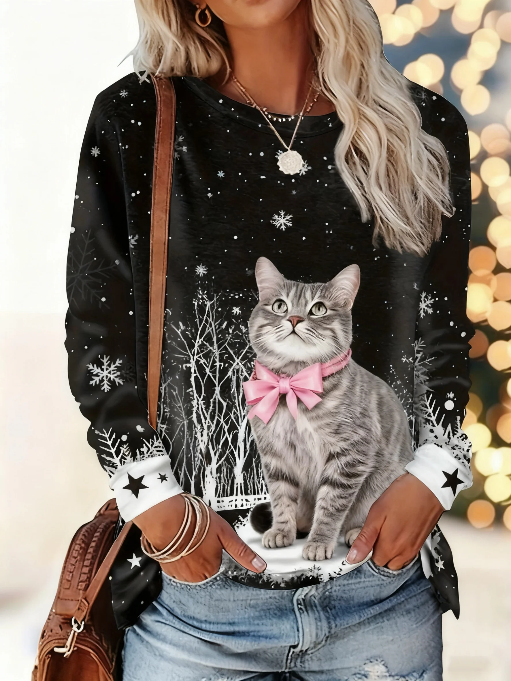 الخريف ندفة الثلج هريرة ثلاثية الأبعاد طباعة طويلة الأكمام تي شيرت المرأة ملابس طويلة الأكمام تي شيرت موضة المتضخم بلايز تيز الإناث الخريف ندفة الثلج هريرة ثلاثية الأبعاد طباعة طويلة الأكمام تي شيرت المرأة ملابس طويلة الأكمام تي شيرت موضة المتضخم بلايز تيز الإناث