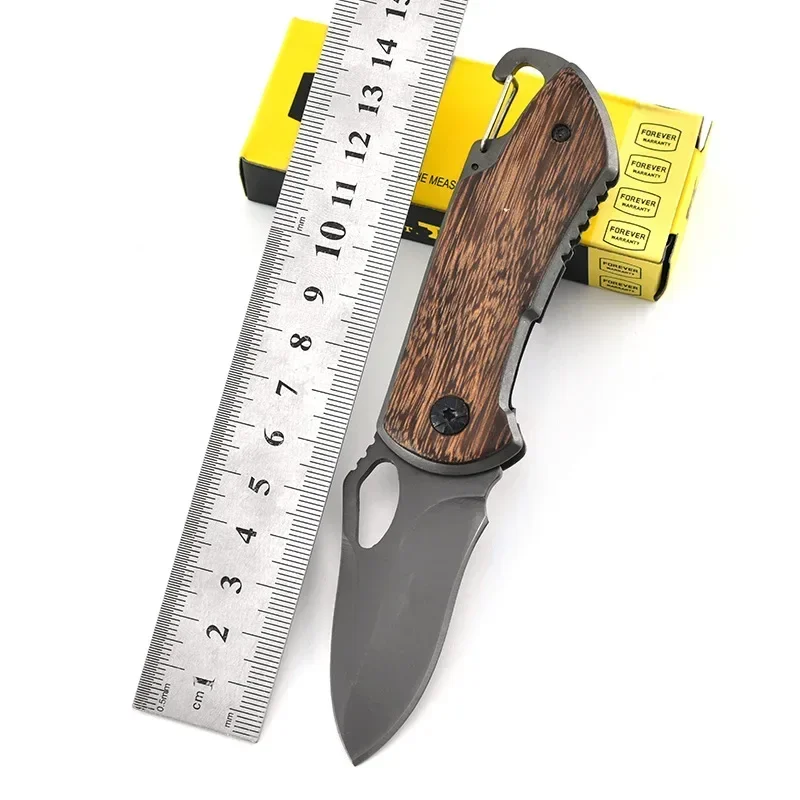 

Маленький стальной складной охотничий нож для мужчин, военные тактические ножи, походный нож для охоты и рыбалки с кожаным футляром