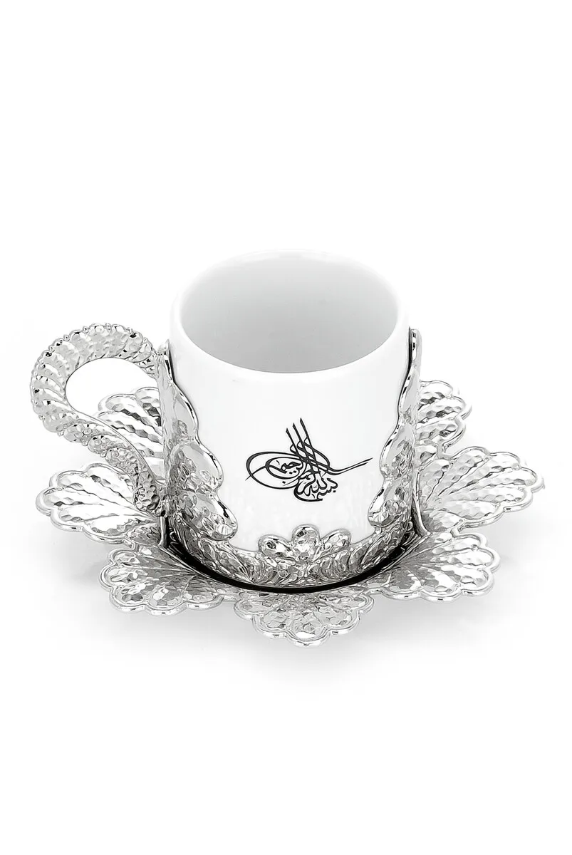 

IQRAH Drop 6-Piece Coffee Presentation Cup Set Silver
