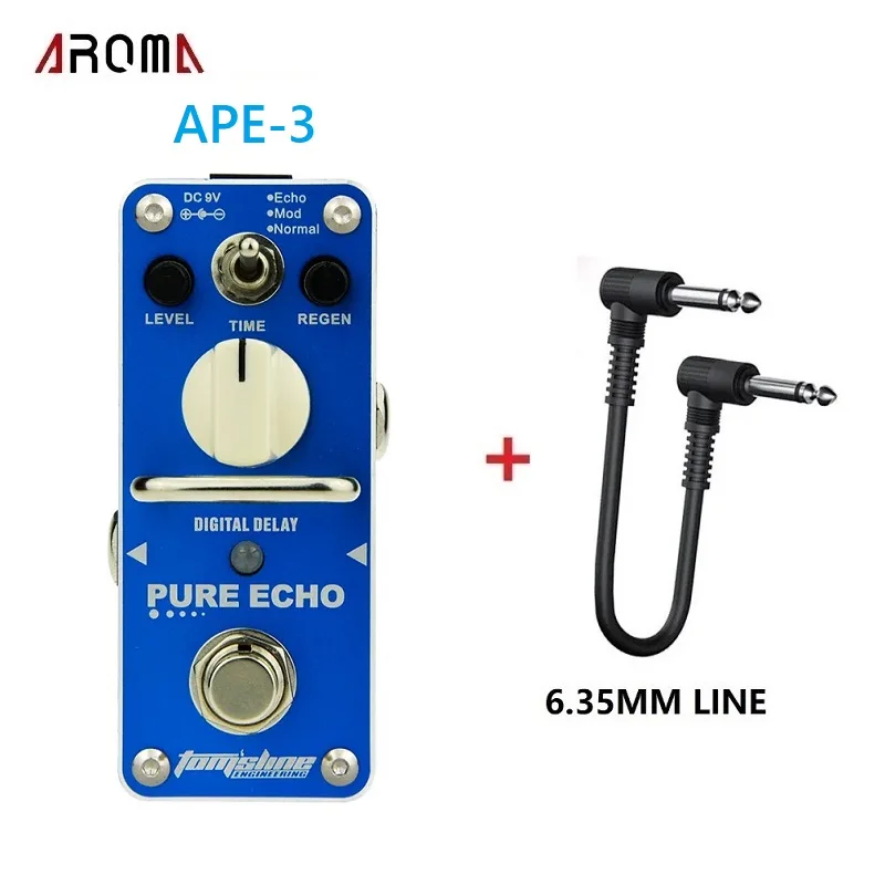 AROMA Tom'sline APE-3, чистый эхо, Цифровая Задержка, педаль эффектов для электрогитары мини-эффект с True Bypass
AROMA Tom'sline APE-3, чистый эхо, Цифровая Задержка, педаль эффектов для электрогитары мини-эффект с True Bypass
