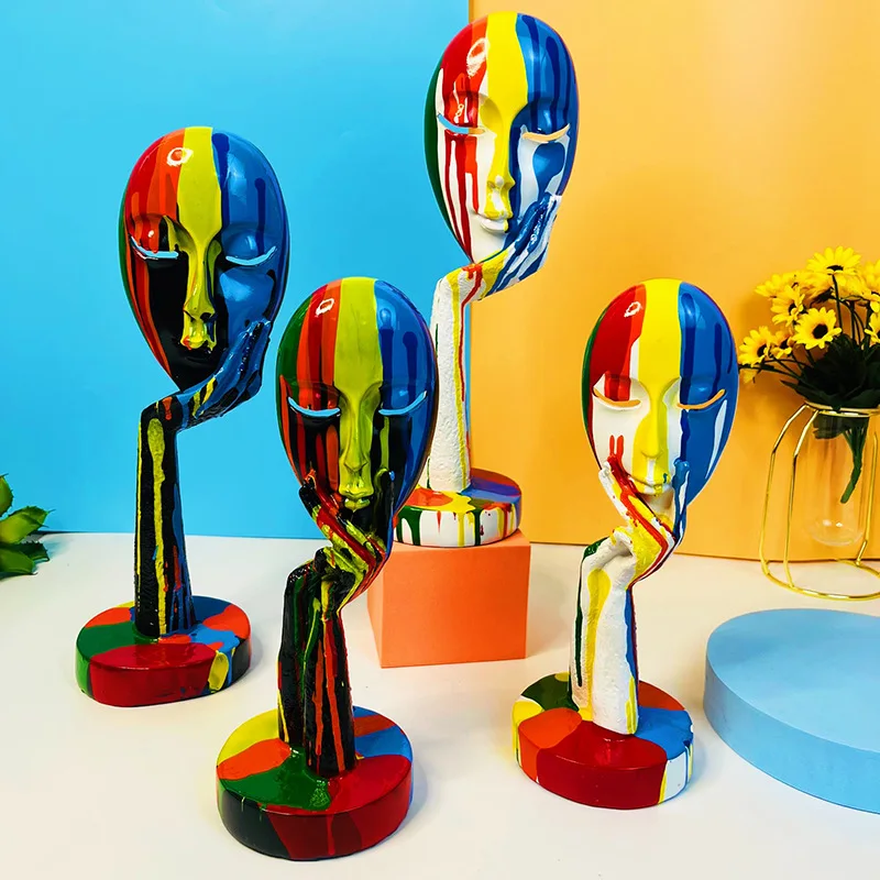Art Modern Creative Painted Colorful Abstract Human Face Decoration Home Wine Cabinet Office Decoration Desktop Resin Decoration
Art Modern Creative Painted Colorful Abstract Human Face Decoration Home Wine Cabinet Office Decoration Desktop Resin Decoration