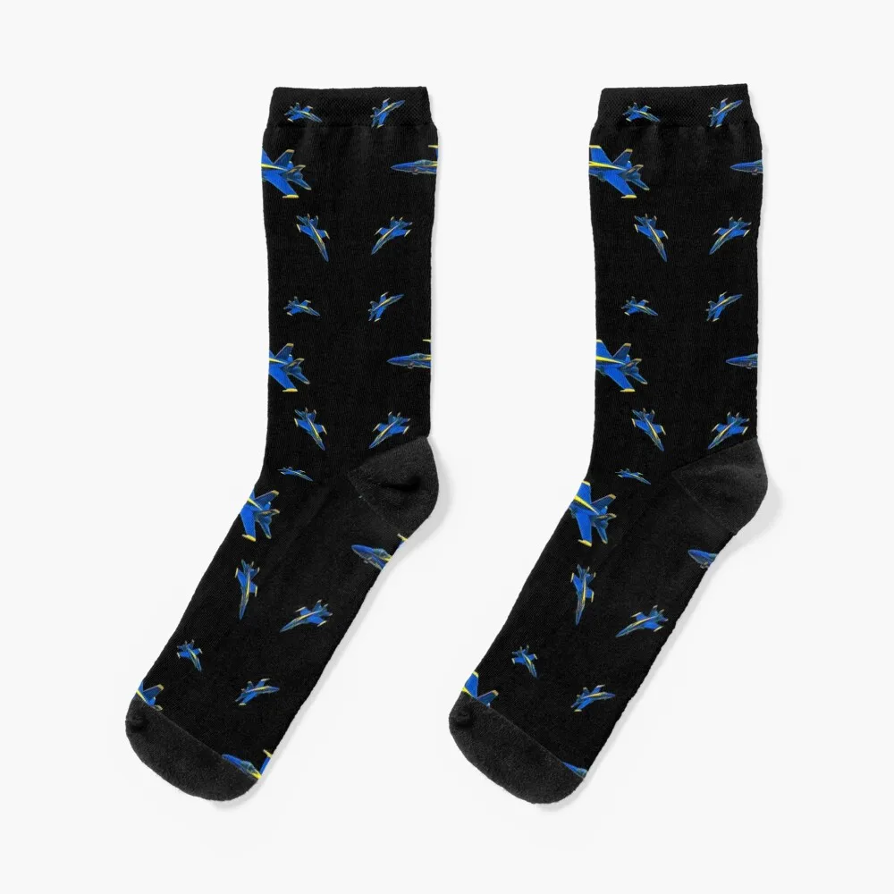 

Blue Angels Pattern 2 Socks happy christmass gift funny sock Socks Ladies Men's
